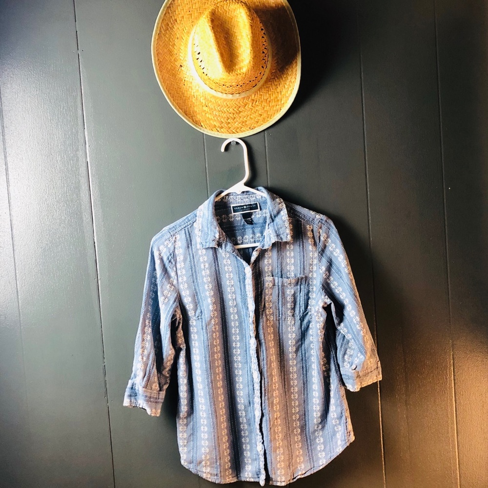 Karen Scott Petites Shirt SZ Pet/Med